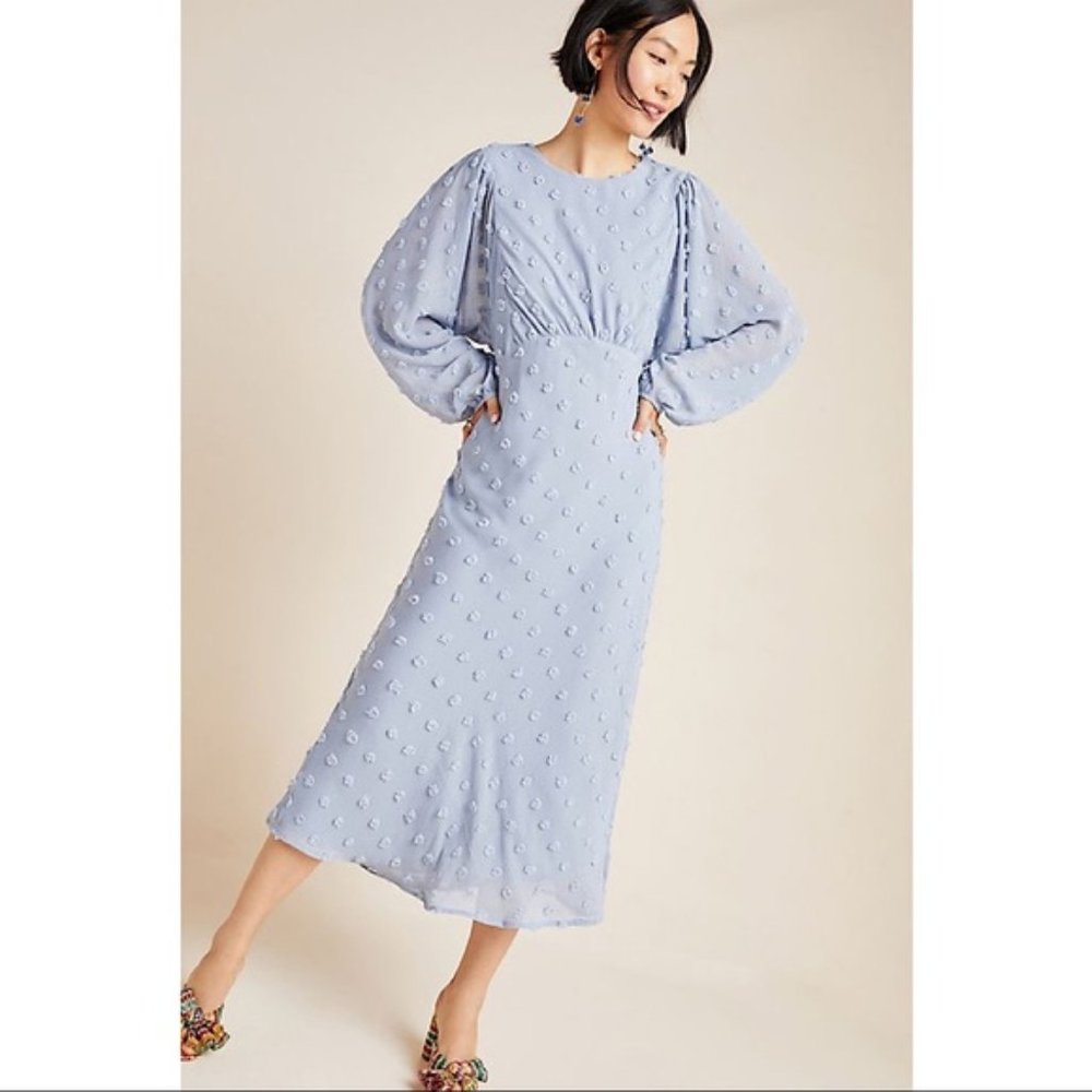 NWT ANTHROPOLOGIE Michaela Pommed Midi Dress HTF - Picture 3 of 5